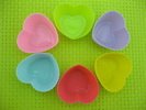 silicone heart shape muffin cake cup