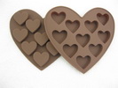 10 caves heart silicone chocolate mould